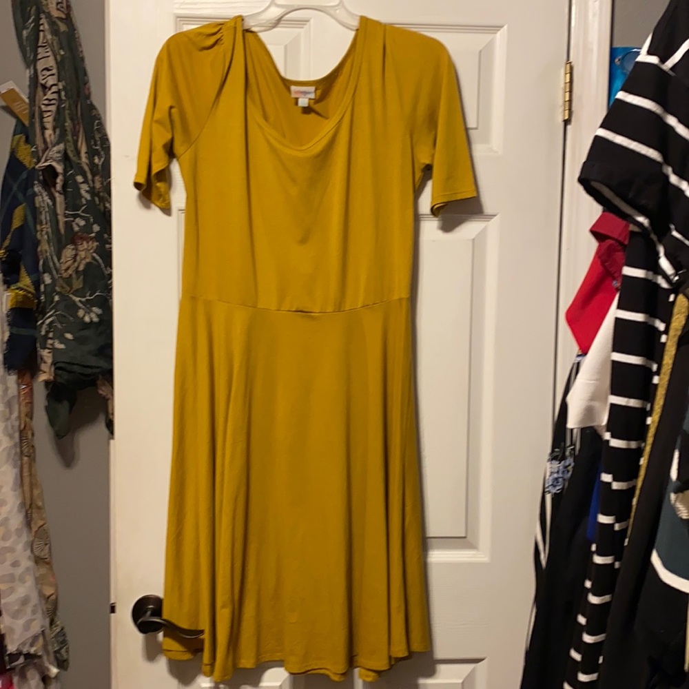 Lularoe 2XL mustard yellow dress